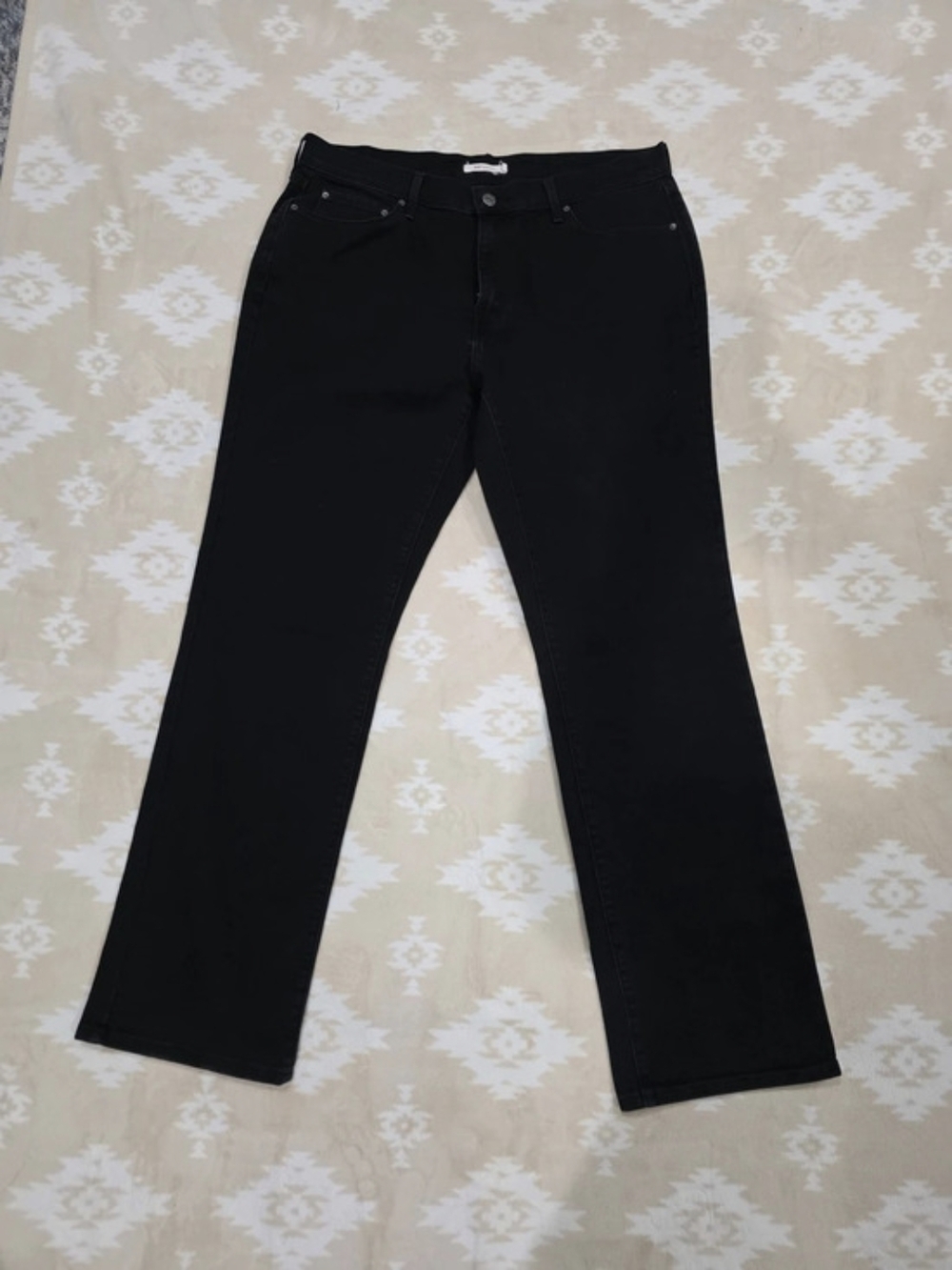 Levi's 505 Straight Leg Jeans Black Waist 33 Length 32